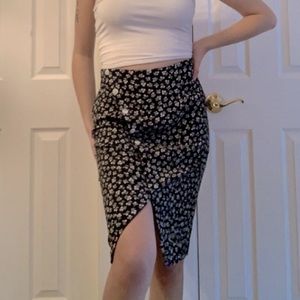 Floral midi skirt